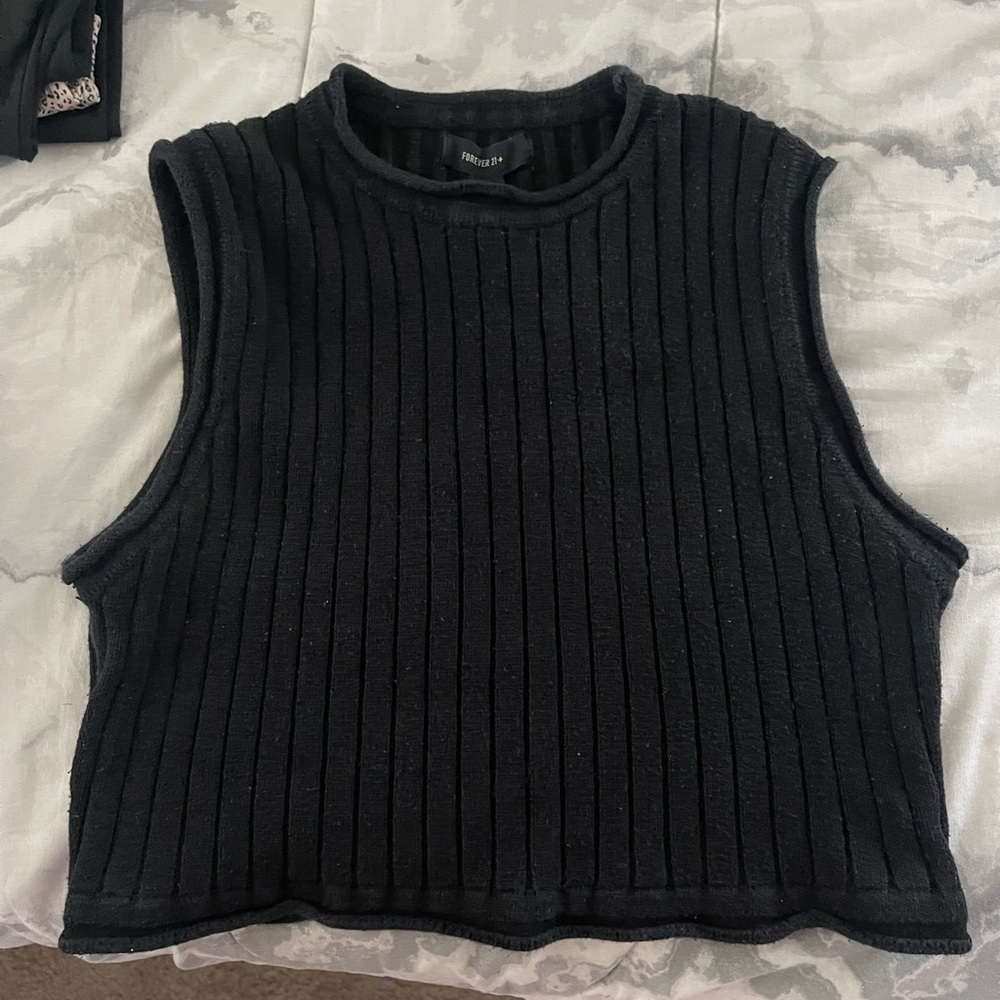 Black Vest Top